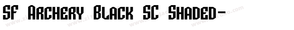 SF Archery Black SC Shaded字体转换